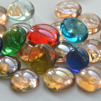 Chine cheminées plates décoratives perles de verre colorées pierre foyer perles de verre perles de verre pour piscine (25 KG/sac)