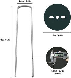 Weed Stof Gegalvaniseerd Staal Nietjes Tuin Beveiligen Pinnen - Product Image 4