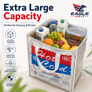 Bolsa Térmica Aislante de Papel Aluminio Reutilizable con Asa y Cierre Autoadhesivo para Retención de Calor y Frío en Entrega de Alimentos - ¡Gran Oferta! - Product Image 3