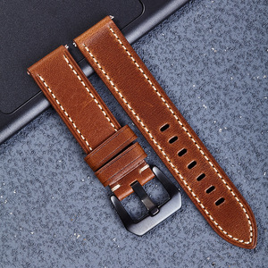 Bracelet de montre en cuir ciré vintage à dégagement rapide, souple et compatible avec <span class=keywords><strong>Fitbit</strong></span> Charge <span class=keywords><strong>2</strong></span> <span class=keywords><strong>Huawei</strong></span> Watch Fit, remplacement durable - Product Image 4