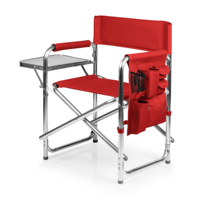 Chaise de jardin pliable en métal de haute qualité Bestex avec table latérale intégrée - Portable pour une utilisation en extérieur, chaises de pique-nique et de plage