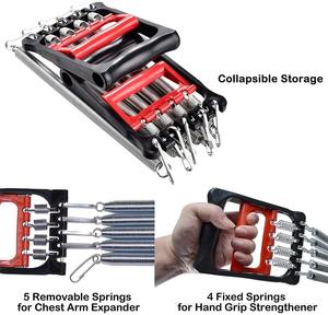 Appareil de musculation portable 3-en-1 réglable avec ressort et bande élastique en acier inoxydable - Product Image 4