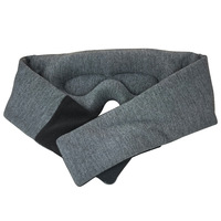 Masque de sommeil gris noir en coton modal élastique sans pression pour femmes et hommes, masque oculaire doux et portable pour le voyage, velcro silencieux