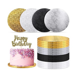 Vàng Trắng 10 ''12' 'Vòng Vuông Mạnh Mẽ Bánh Trống Hội Đồng Quản Trị 0.5 Inch Dày Bánh Trống Số Lượng Lớn Cho Bữa Tiệc Sinh Nhật Nướng Bánh Món Tráng Miệng - Product Image 6