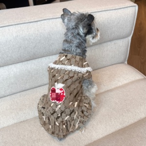 Vêtements pour animaux de compagnie en gros, robe pour animaux de compagnie en dentelle blanche à col rond, brodée de pommes, pour chiens et chats de petite et moyenne taille, Schnauzer, Malteuse - Product Image 4