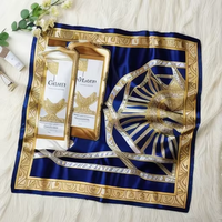 Écharpe en soie personnalisée imprimée, 100% soie de mûrier, jacquard, haute qualité |   Châle carré décontracté de luxe pour femmes - Vente en gros OEM/ODM