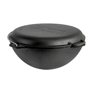 Cocotte asiatique <span class=keywords><strong>en</strong></span> <span class=keywords><strong>fonte</strong></span> avec couvercle grill - Poêle à frire 8 L - Kazan <span class=keywords><strong>en</strong></span> <span class=keywords><strong>fonte</strong></span> pré-culotté pour la cuisine <span class=keywords><strong>en</strong></span> camping - Product Image 3