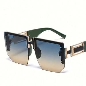 Gafas de Sol Cuadradas Extra Grandes Sin Montura, Retro, de Moda 2022, para Hombre y Mujer - Product Image 3