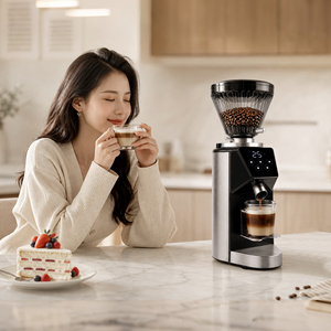 Molinillo de Café Comercial de Muelas Planas de 64 mm con Control Digital de Cantidad y Pesaje para Espresso - Product Image 1