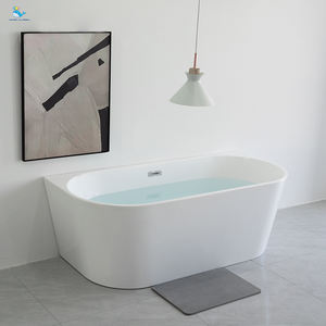 Kinglauren suudi tek başına banyo değeri beyaz akrilik 140cm <span class=keywords><strong>1400mm</strong></span> drenaj düşük MOQ ile banyo EN standartları - Product Image 1