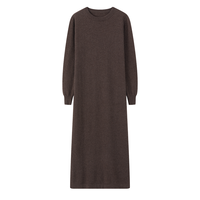 Robe en Cachemire de Luxe Confortable pour Femme, 100% Cachemire, Robe Pull en Cachemire, Robe Tendance Direct Usine