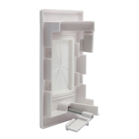 Grommet en silicone flexible, norme américaine, plaque murale 1 gang, entrée et passage de câbles, basse tension