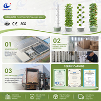 Tour hydroponique multi-tailles à 5-13 niveaux avec éclairage de culture, système de plantation aéroponique et aquaponique pour la culture de légumes à domicile en intérieur