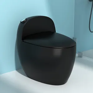 Wassers pa render Haus wassers chrank Inodoro Modern S Trap Badezimmer Toiletten schüssel Keramik Wc One Piece Matt Black Toilette