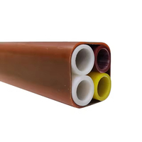 Pabrik Peralatan serat optik tinggi langsung 4-cara HDPE saluran mikro melingkar bundel datar serat optik kabel FTTH jaringan Qitian