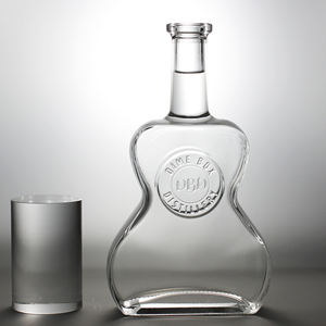Bouteille de vodka, gin, rhum, whisky, tequila, liqueur, <span class=keywords><strong>alcool</strong></span> en verre de qualité alimentaire, forme de guitare personnalisée, super flint, haute qualité - Product Image 3