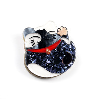 CANYUAN – broche personnalisée en acétate à quatre couches, couleur noir et blanc, accessoires pour chat, vente en gros
