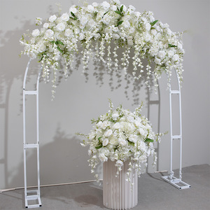 Y-P003 palline di fiori fatte a mano centrotavola di nozze grandi palline di fiori artificiali bianche <span class=keywords><strong>da</strong></span> 80cm per decorazioni per la <span class=keywords><strong>tavola</strong></span> della festa di nozze - Product Image 5