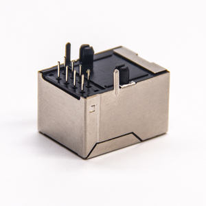 8ピンRJ45コネクタモジュラーPCBジャック8P8C RJ45メスコネクタ（90度RJ45コネクタ付き）イーサネットオス端子用 - Product Image 2