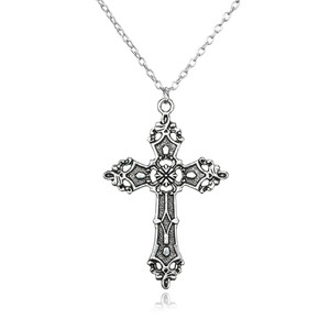 Kalung Salib Barok, Liontin Madonna Retro Bohemian 1980, Kalung Gaya Gotik untuk Pria dan Wanita - Product Image 6