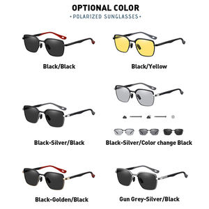 แว่นกันแดดทรงเหลี่ยมเต็มกรอบโลหะ ยี่ห้อ SR รุ่นใหม่ แฟชั่น ทันสมัย ป้องกันแสงยูวี 380 เปลี่ยนสีได้ เหมาะสำหรับขับรถ ใช้ได้ทั้งชายและหญิง - Product Image 5