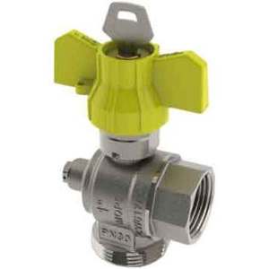 3/4X1 "1/4 Válvula de ángulo posterior al contador de control neumático con enchufe y características de seguridad - Product Image 1