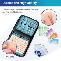 Kit d'instruments de suture pour le commerce extérieur, modèle humain pour la formation en pratique médicale, coussin d'exercice de suture en silicone pour la formation chirurgicale CE\ISO