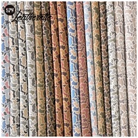 Feuilles de similicuir laserable 12x24 motif camouflage rétro, en cuir PU pour la personnalisation de logos en gros en usine