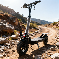 Scooter Eléctrico Todoterreno de 11 Pulgadas, Plegable, de Aleación de Aluminio, con Frenos de Disco Dobles y Suspensión Delantera/Trasera, Scooter Eléctrico para Adultos M1