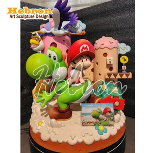 Sculpture de dessin animé <span class=keywords><strong>Mario</strong></span> Dream <span class=keywords><strong>Studio</strong></span> Yoshis Island Diorama Statue en résine - Product Image 5