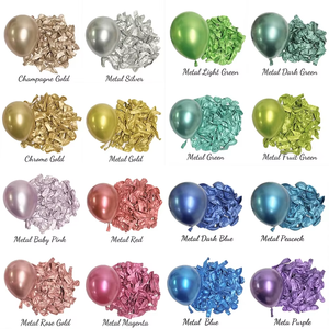 Ballons en latex métalliques chromés brillants de 12 pouces de haute qualité HLC Wholesale pour la décoration de fête de naissance, de Noël, d'anniversaire et de mariage - Product Image 1