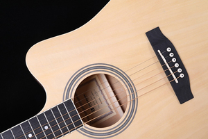 Fabricante al por mayor de guitarra acústica de 6 cuerdas de 41 pulgadas guitarra recortada de tilo completo para principiantes - Product Image 3
