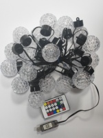 Guirlande lumineuse LED intelligente RGB en forme d'ananas avec télécommande musicale USB 5V pour la décoration de Noël, de terrasses et de tentes