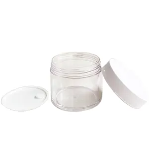 1oz 2oz 3oz 4oz 5oz 6oz 8oz Kosmetik gläser mit Deckel 250ml Kosmetik behälter Körper butter gläser Transparenter Haustier plastik