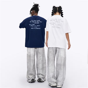 เสื้อยืดผู้ชายผ้าฝ้าย100% โอเวอร์ไซส์ระบายอากาศได้ดีพิมพ์ลายกราฟิกตามสั่ง - Product Image 3