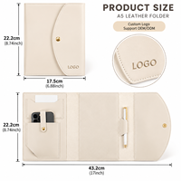 Carnet de notes professionnel multifonction en cuir PU A5 avec logo personnalisé, organiseur de documents, carnet de notes professionnel à trois volets