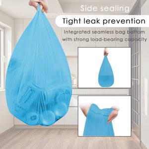 ถุงขยะแบบเสื้อยืด ถุงหิ้ว HDPE ถุงขยะแบบใช้แล้วทิ้ง สำหรับใช้ในครัวเรือนและซูเปอร์มาร์เก็ต - Product Image 5