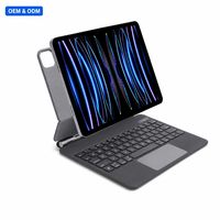 Clavier Folio Magnétique Flottant à Interrupteurs Ciseaux Nouveau avec Écran LED Numérique / Trackpad Multi-Touch 120Hz / Touches Rétroéclairées 7 Couleurs