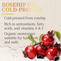 Minyak Tubuh Rosehip Label pribadi alami memperkuat penghalang kulit minyak Rosehip tekanan dingin untuk semua jenis kulit