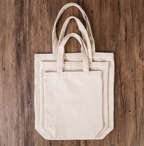 Wholesale Durable White Custom Full Print 100% Cotton Canvas Tote Shoulder Shopping Bag Sublimation