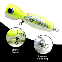 Leurre de pêche GT en bois de 90g 150mm, surface flottante personnalisée, pour la pêche en eau salée et en lac, leurres pour thon, leurre dur de traîne