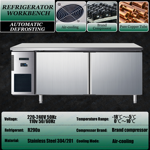 ตู้แช่เย็น/ตู้แช่แข็งแบบ 2 ประตู สเตนเลสหนาพิเศษ สำหรับเชิงพาณิชย์ พร้อมประตูแบบสปริงกลับอัตโนมัติ - Product Image 3