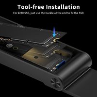 FIDECO Aluminium Pliant nouveau design USB C 3.1 10Gbps boîtier de disque dur sans outil M2 NVME boîtier SSD externe boîtier PCIE
