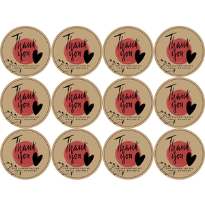 120 unids/lote gracias con pegatina de sellado de corazón <span class=keywords><strong>para</strong></span> decoración de regalo DIY embalaje <span class=keywords><strong>para</strong></span> hornear pegatinas de decoración de vidrio etiqueta personalizada - Product Image 2