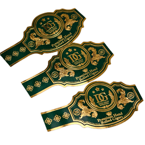 Private Custom Waterproof Vinyl Cigar <b>Stickers</b> with Gold Foil Cigar Labels - Product Image 6