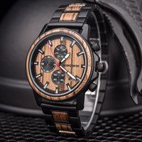 Montre chronographe à quartz en bois pour homme de luxe, cadran à aiguilles, boîtier en acier inoxydable, style antique, cadeau de Shenzhen