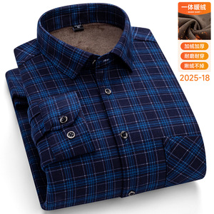 New <strong>Winter</strong> and Autumn Style Thickened and Insulated Warm <strong>Shirts</strong> Classic Outerwear Style Checked <strong>Shirts</strong> - Product Image 6