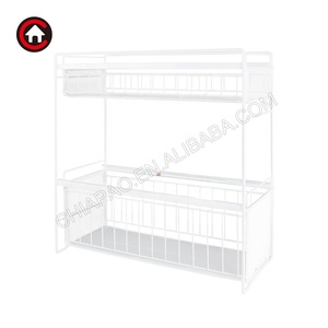 Armoire coulissante multi-usage à 2 niveaux, support de <span class=keywords><strong>rangement</strong></span> <span class=keywords><strong>sous</strong></span> l'évier, organisateur pour la cuisine et la salle de bain - Product Image 3