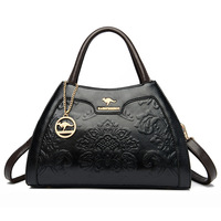 Tas Tangan Wanita Kecil Berkualitas Tinggi Premium PU Cetak Elegan Tas Selempang untuk Wanita Paruh Baya dan Lansia Tas Hadiah
