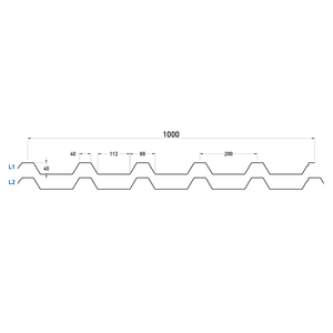 Sand41/200 Feuille d'aluminium pour toiture Profil de pas de 200 mm Métal trapézoïdal Haute performance Th.1 Mm Feuille d'aluminium Ral 7016 - Product Image 4